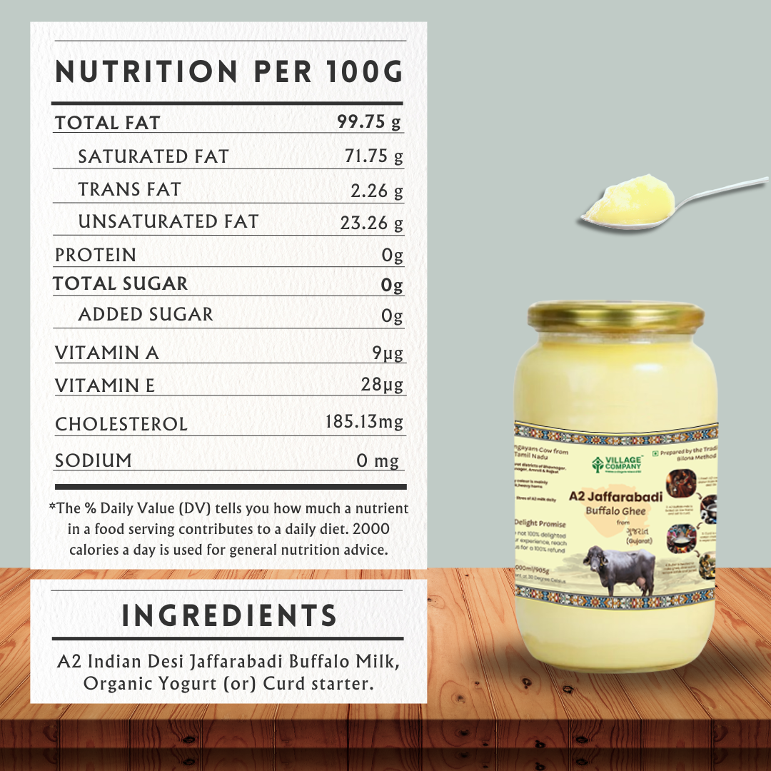 A2 Bilona Jaffarabadi Buffalo Ghee from Villages of Gujarat