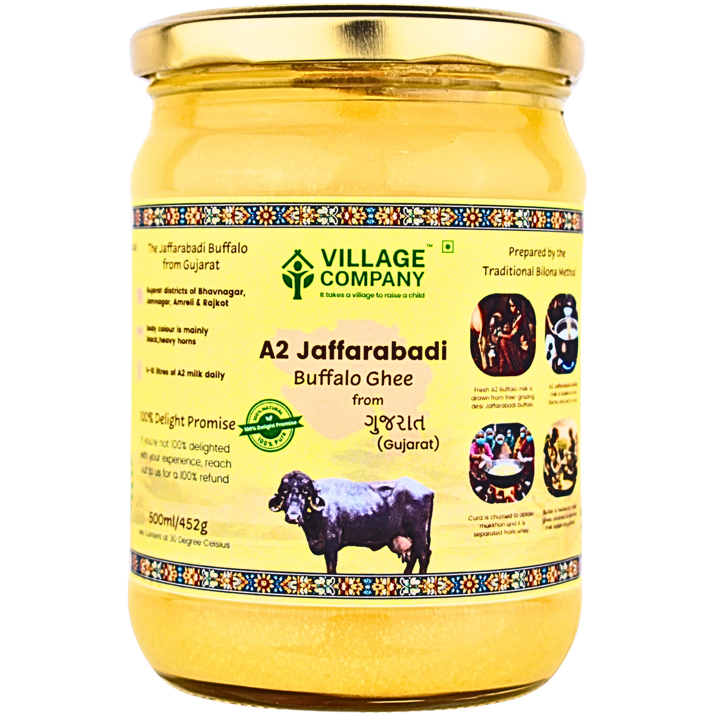 A2 Bilona Jaffarabadi Buffalo Ghee from Villages of Gujarat