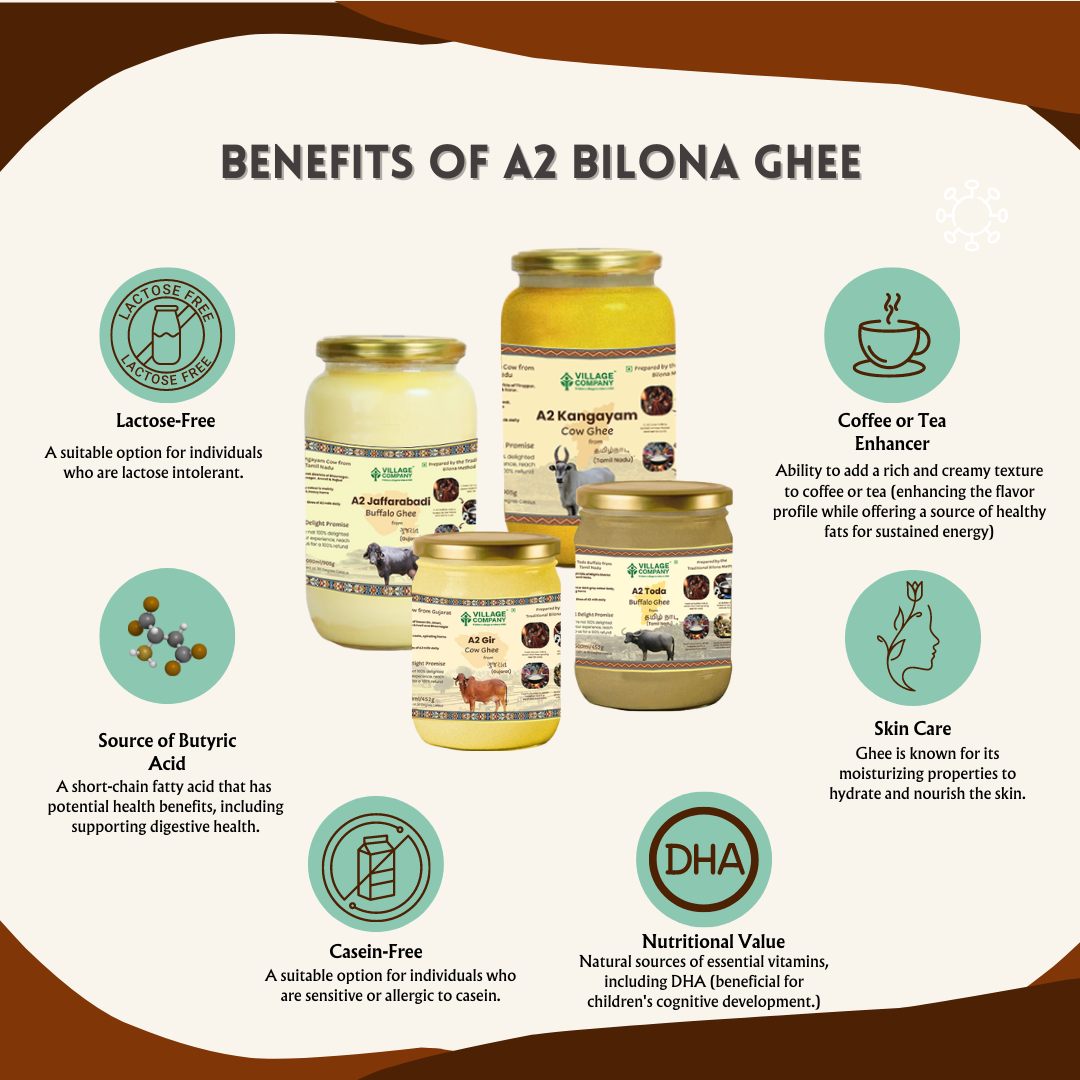 A2 Bilona Kangayam Cow Bilona Ghee from Villages of Tamil Nadu