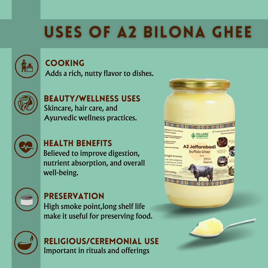 A2 Bilona Jaffarabadi Buffalo Ghee from Villages of Gujarat