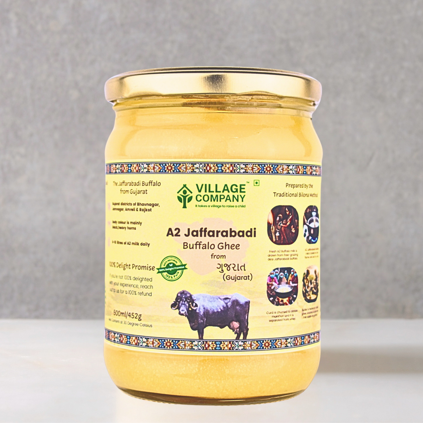 A2 Bilona Jaffarabadi Buffalo Ghee from Villages of Gujarat