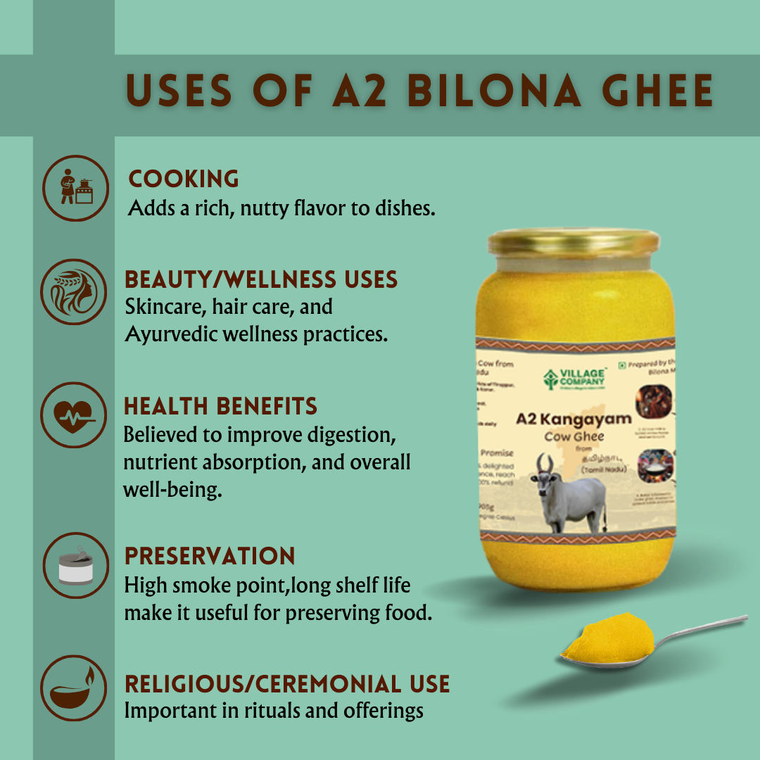 A2 Bilona Kangayam Cow Bilona Ghee from Villages of Tamil Nadu