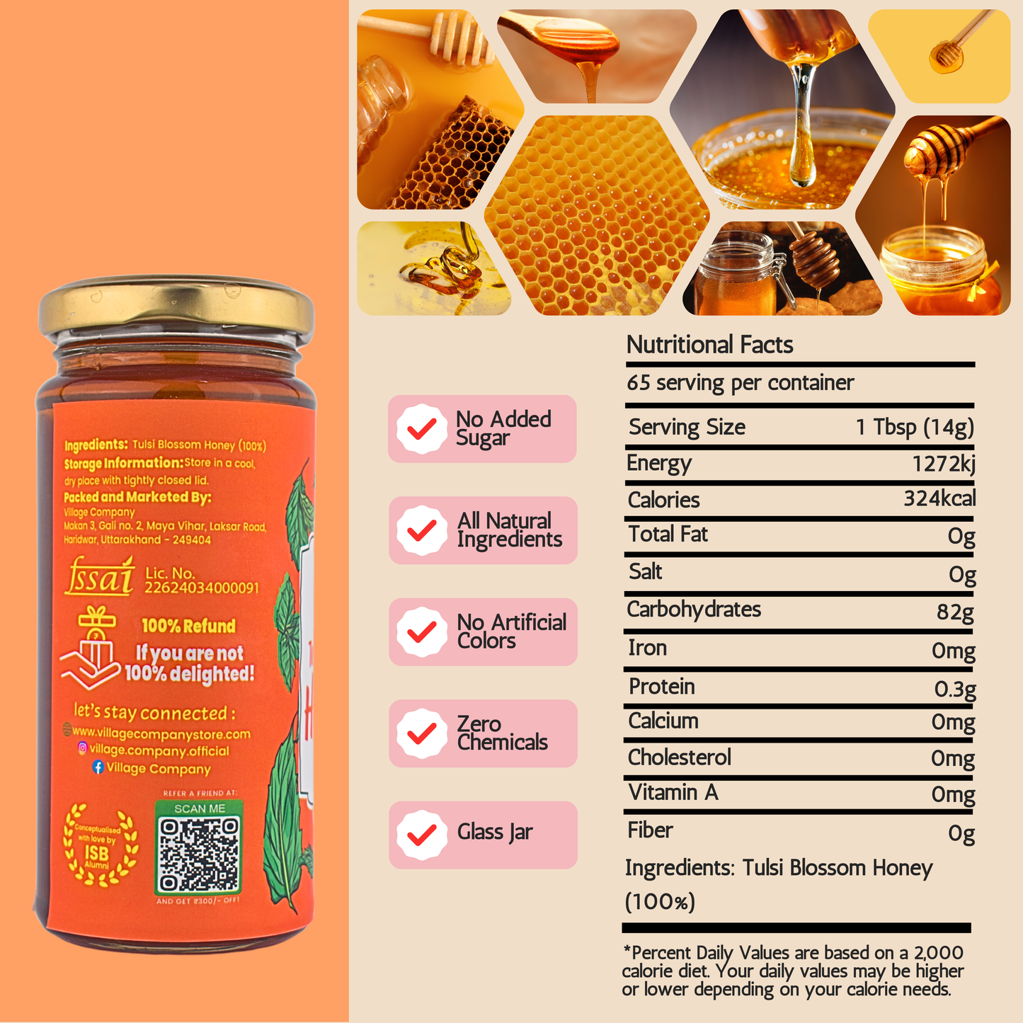 Tulsi Blossom Raw Organic Honey