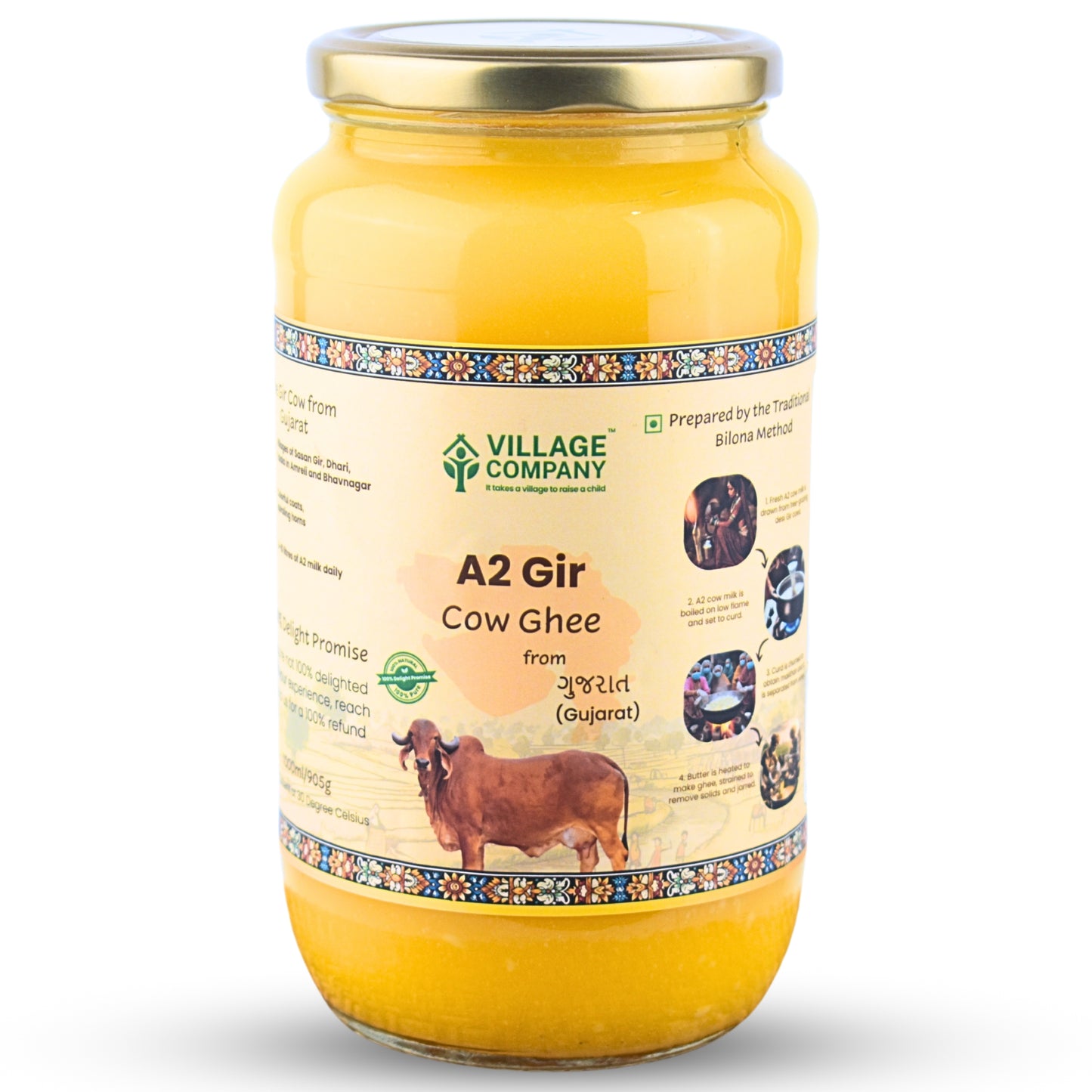 A2 Gir Cow Bilona Ghee from Villages of Gujarat