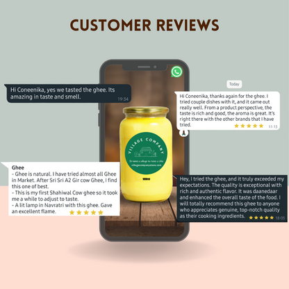 Customer Reviews of Bilona A2 Indian Desi Cow Ghee from Northern Madhya Pradesh