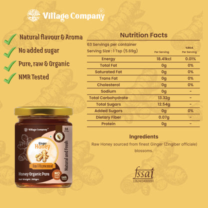 Ginger Blossom Raw Organic Honey