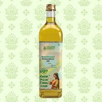 Unrefined Wood-Pressed Groundnut Oil | Cold-Pressed | Glass Bottle