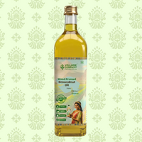 Unrefined Wood-Pressed Groundnut Oil | Cold-Pressed | Glass Bottle