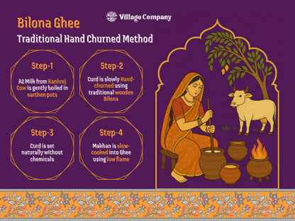 A2 Bilona Kankrej Cow Bilona Ghee from Villages of Rajasthan