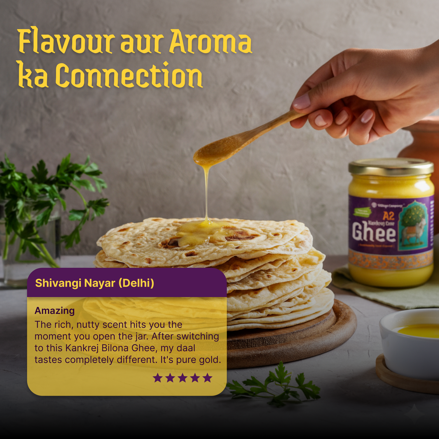 A2 Bilona Kankrej Cow Bilona Ghee from Villages of Rajasthan