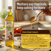 Unrefined Wood-Pressed Groundnut Oil | Cold-Pressed | Glass Bottle