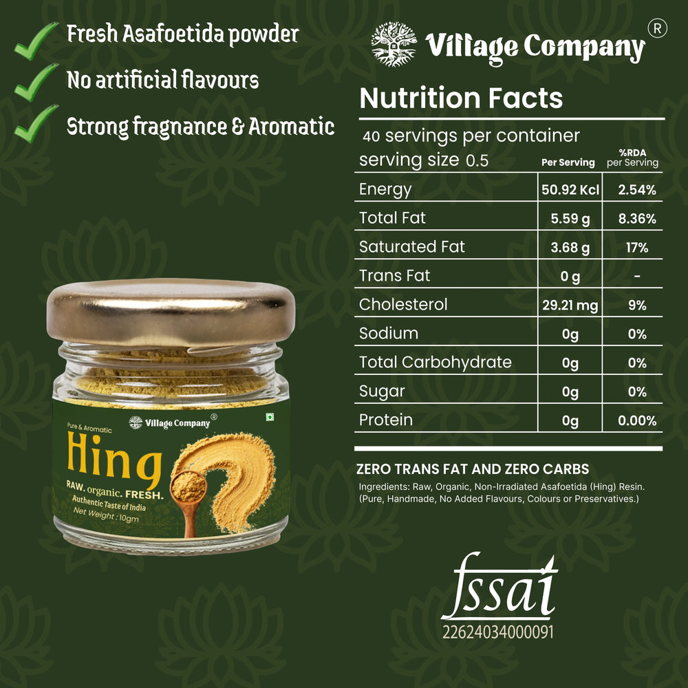 Hing Powder | 100% Raw, Non-GMO, Natural, Non-Irradiated & Unprocessed