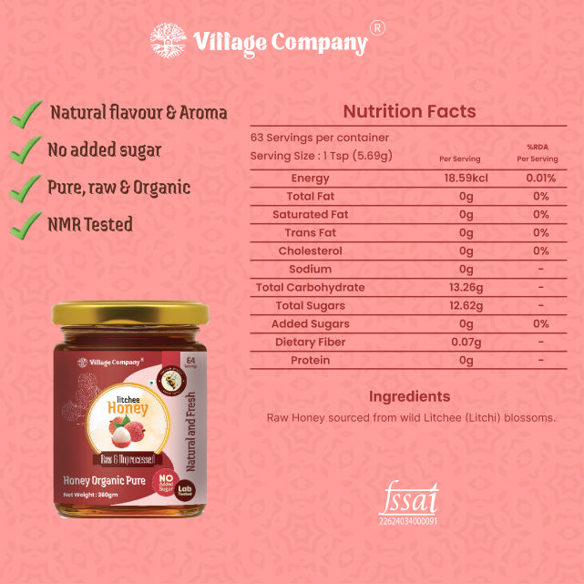 Litchi  Blossom Raw Organic Honey