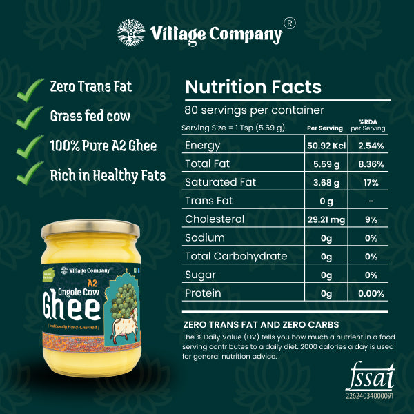 A2 Ongole Cow Bilona Ghee from Villages of Andhra Pradesh