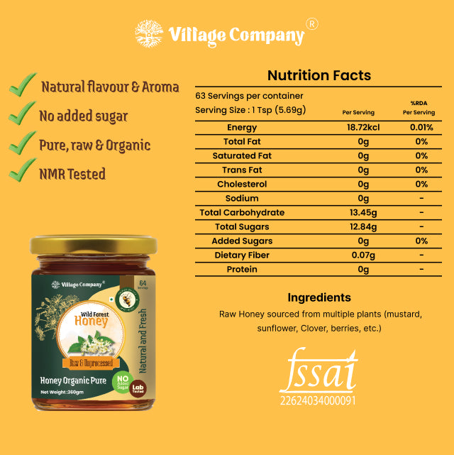Wild Forest Blossom Raw Organic Honey