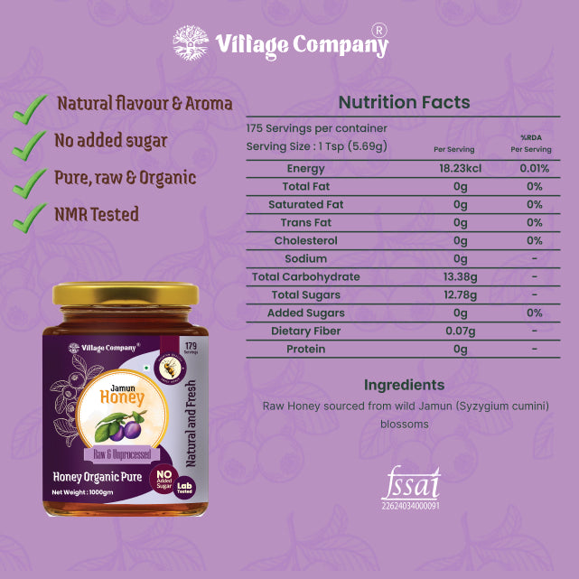 Jamun Blossom Raw Organic Honey