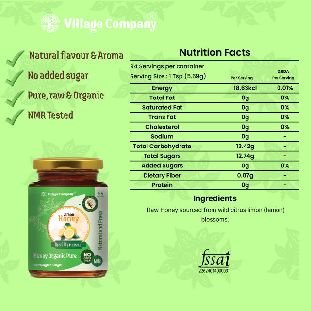 Lemon Blossom Raw Organic Honey
