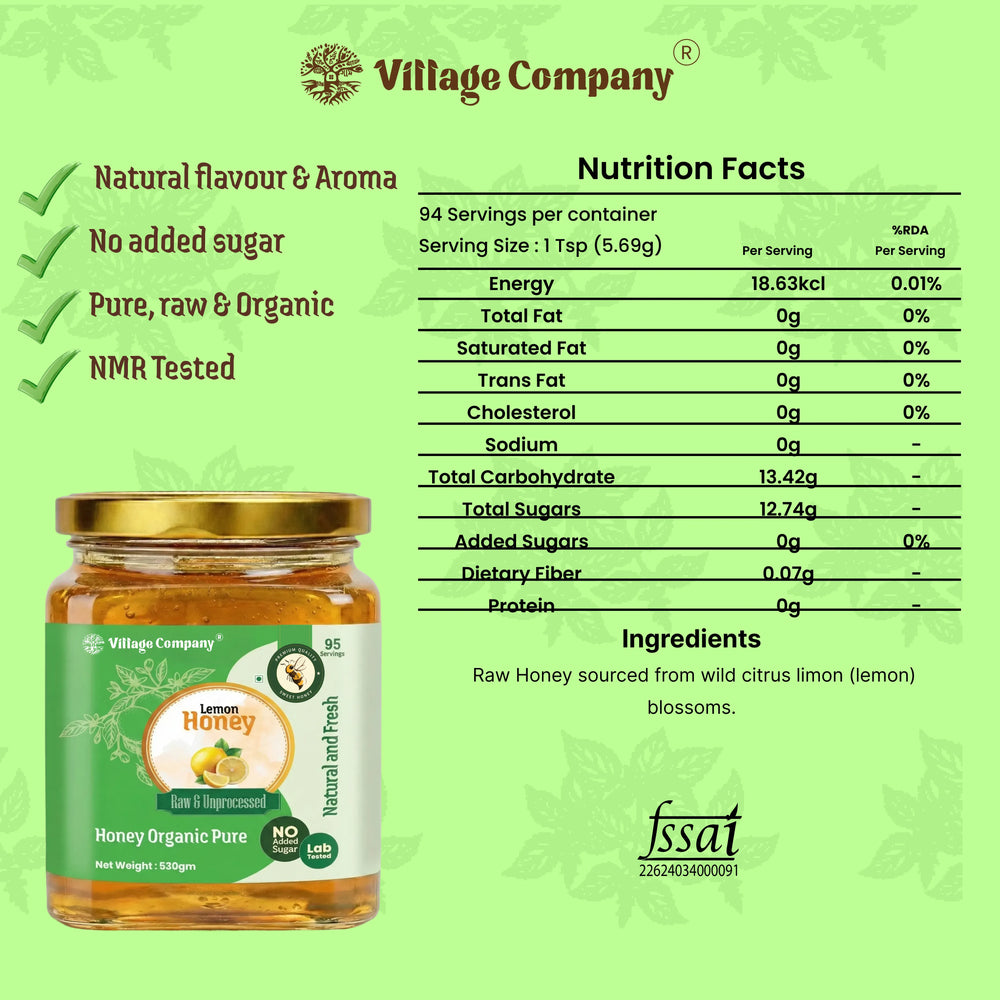 Lemon Blossom Raw Organic Honey