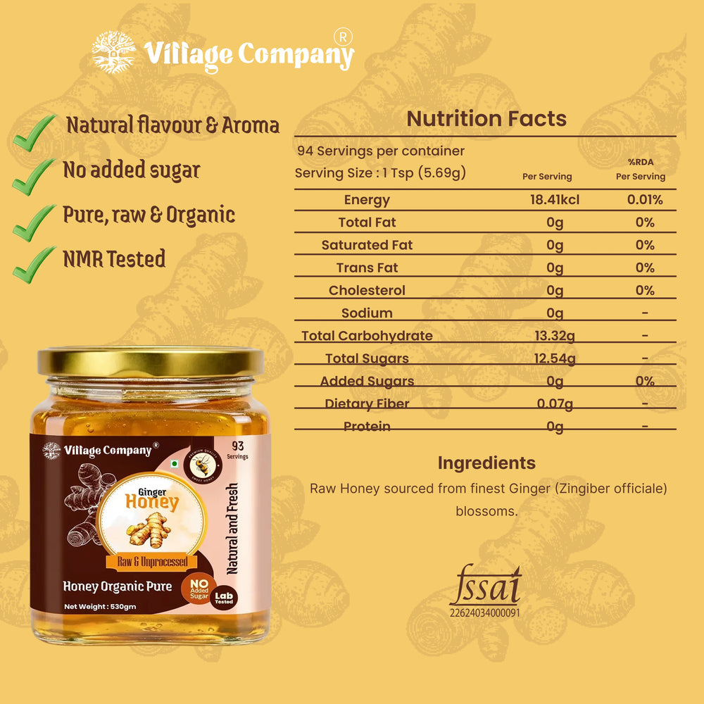 Ginger Blossom Raw Organic Honey