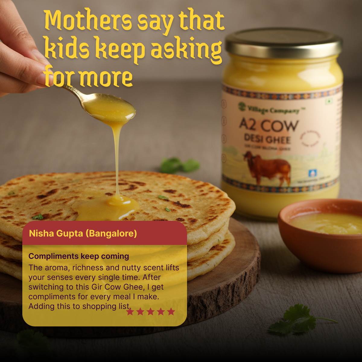 A2 Gir Cow Bilona Ghee from Villages of Gujarat