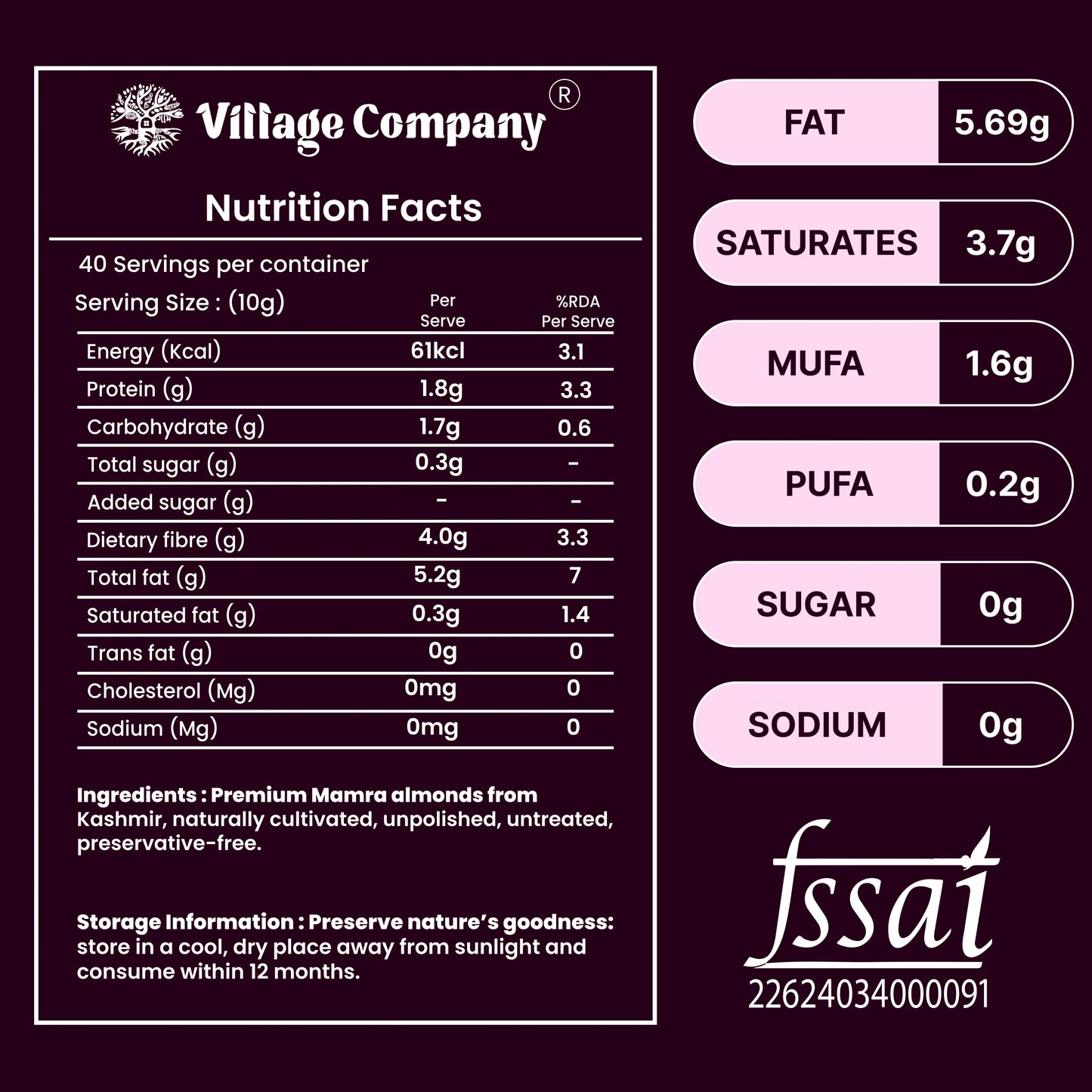 Village Company Mamra Almonds