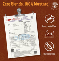 Unrefined Wood-Pressed Yellow Mustard Oil | Cold-Pressed | Glass Bottle | High Pungency | Nothing Added or Extracted |