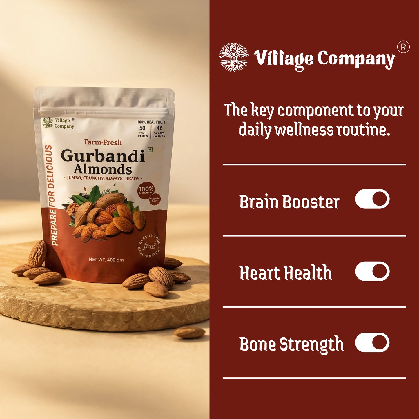 Village Company-Farm Fresh Gurbandi Almonds