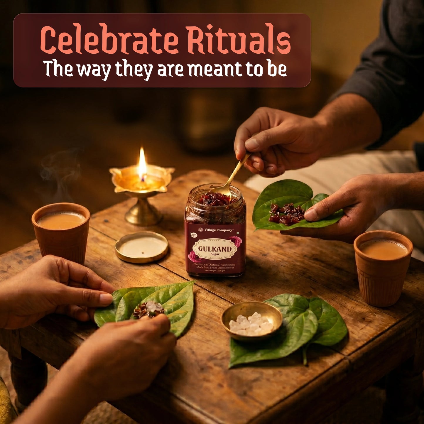 Village Company Desmark Rose Gulkand | Natural Rose Petal Preserve
