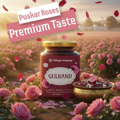 Village Company Desmark Rose Gulkand | Natural Rose Petal Preserve