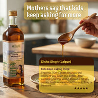 Unrefined Wood-Pressed Black Mustard Oil | Cold-Pressed | Glass Bottle | Highest Pungency | Nothing Added or Extracted |