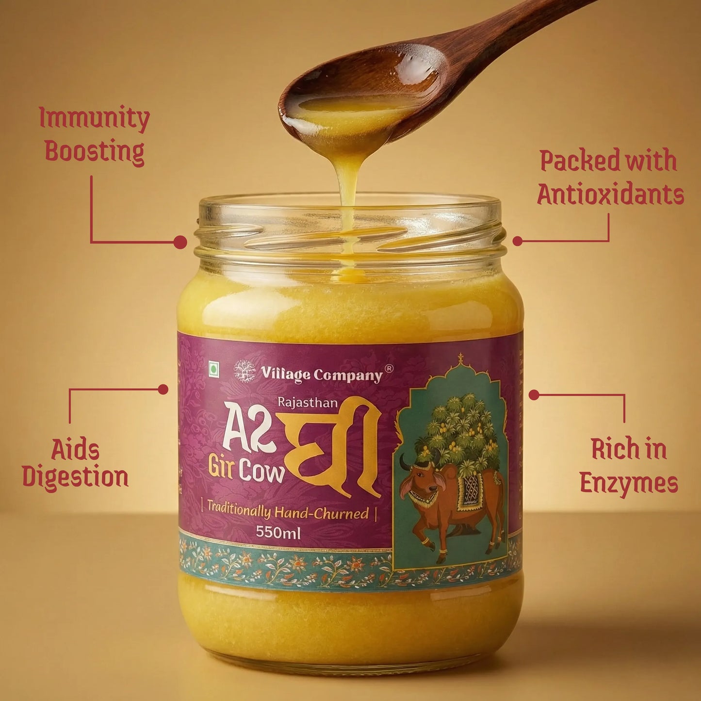 A2 Gir Cow Bilona Ghee from Villages of Rajasthan